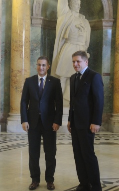 24 January 2014 National Assembly Speaker Dr Nebojsa Stefanovic and Slovak Prime Minister Robert Fico